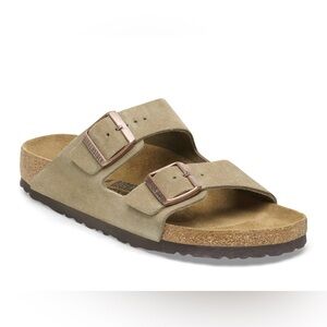 Birkenstock Arizona Suede Taupe Unisex Adjustable Strap Cork Footbed Sandals 43